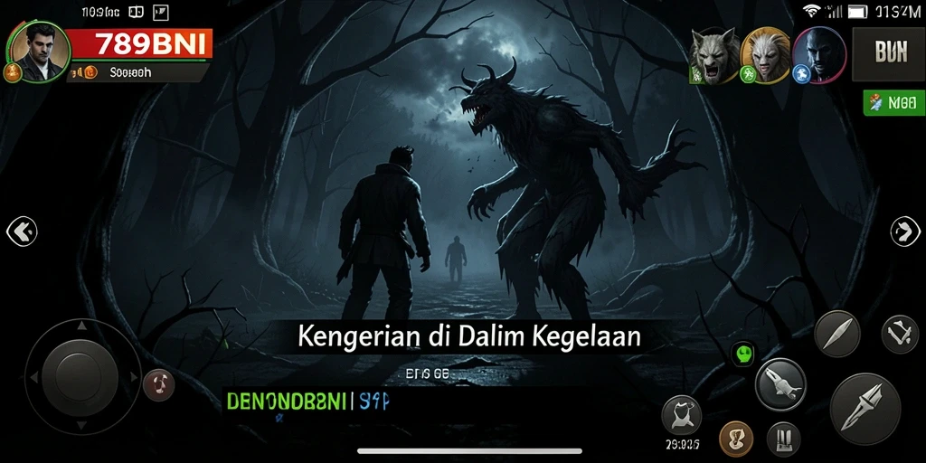 Tampilan menegangkan dari gameplay Horror di 789BNI.