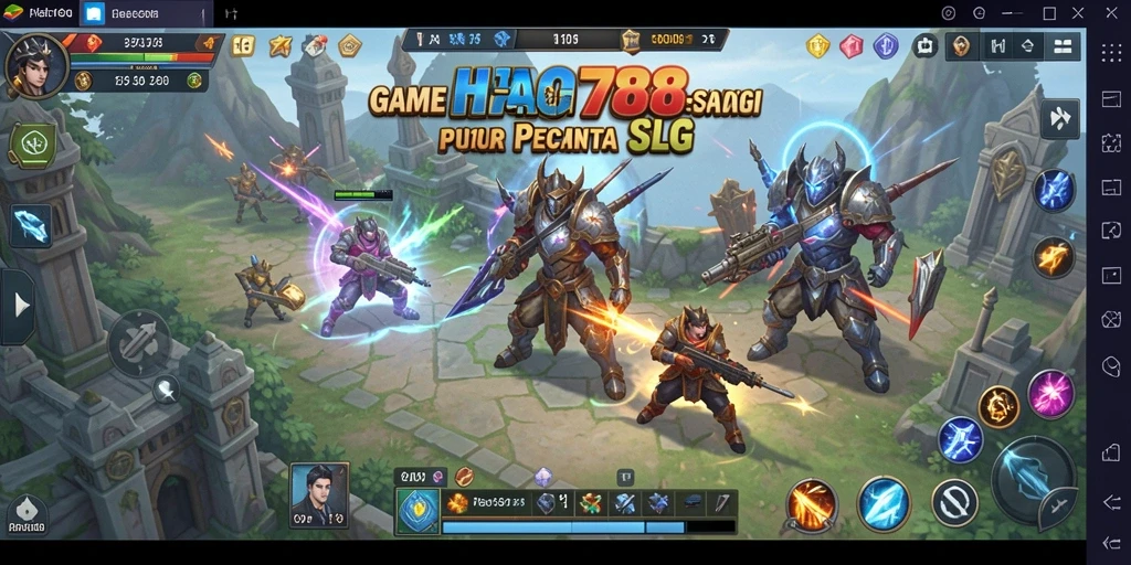 Menampilkan gameplay penuh strategi dan pertempuran di HAO788.