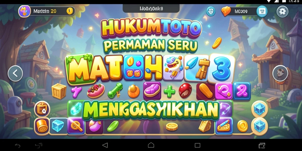 Tampilan aksi gameplay HUKUMTOTO yang penuh warna.