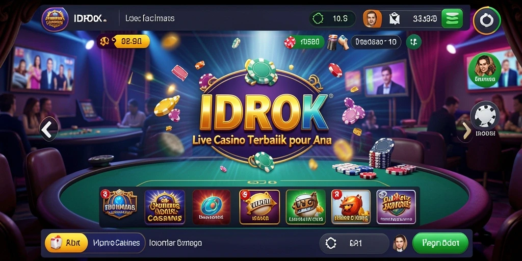 Tampilan gameplay Live Casino yang mendebarkan di IDROK.