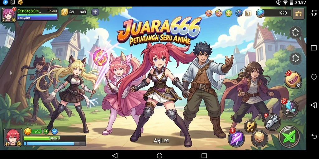 Screenshot utama JUARA666 menampilkan aksi seru dalam permainan Anime.