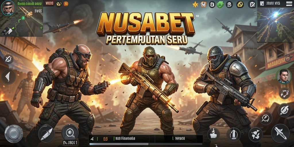 Tangkapan layar gameplay NUSABET yang seru dan intens dalam pertempuran Battle Royale.