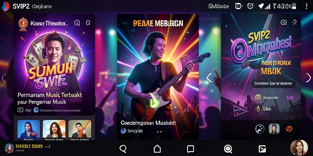 Tampilan menarik dari gameplay musik yang seru di SVIP2.